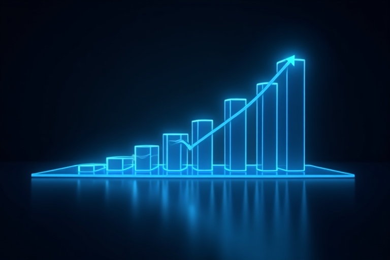 Digital marketing analytics growth chart