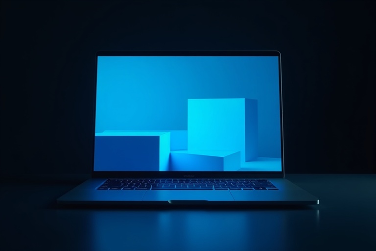 Modern website design on a laptop